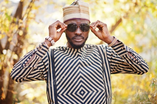 Preview: Portrait of stylish black african american man