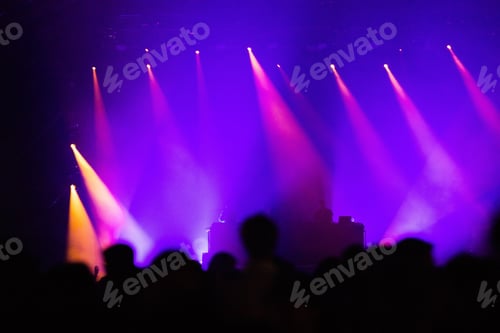 Preview: stage lights at live concert music festival