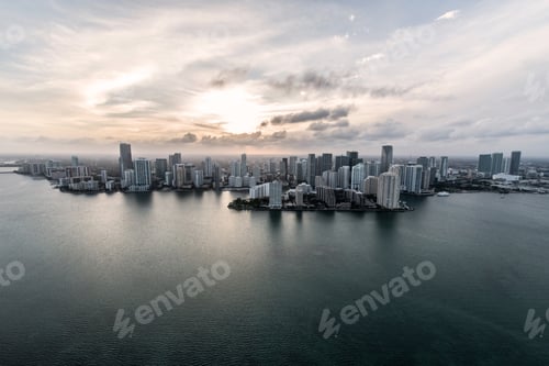 Preview: Air Shot Of Buildings In The Miami Coast