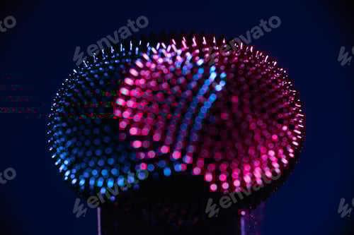 Preview: Closeup shiny ferrofluid spikes