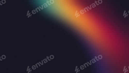 Preview: Dark grainy color gradient wave background, grainy orange purple red yellow green colors banner