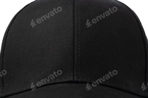 Preview: Black Baseball Cap on White Background