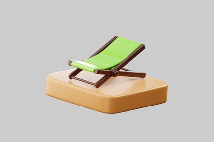 Preview: Beach chair on sand platform
