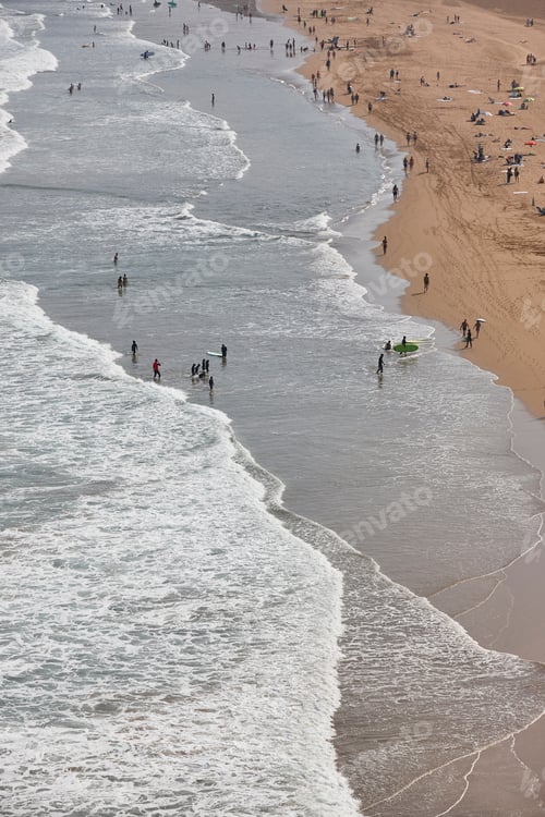 Preview: La Salvaje beach from above. Basque country, Spain