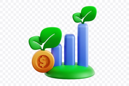 Preview: Eco Bar Chart with Leaves