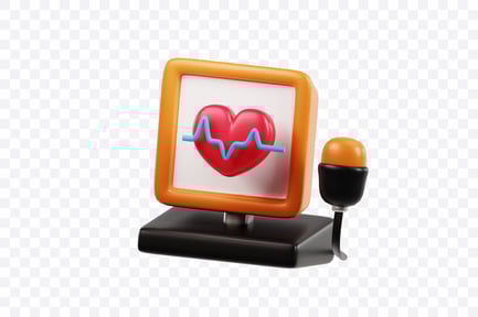 Visualização: Ecocardiograma cardíaco médico