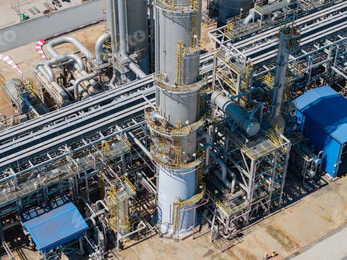 Preview: Aerial view of natural gas separation plant.