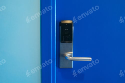 Preview: Electronic card key for open door in hotel. Smart card key to lock and unlock door.