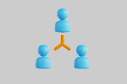 Verbindungsstrukturdiagramm der Teamhierarchie