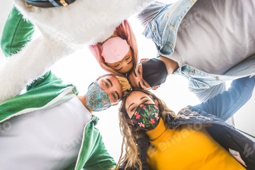 Preview: Group of young students bonding outdoors