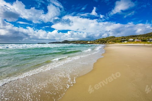 Preview: Hellesto Beach on sunny day, Stavanger, Norway