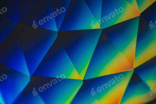 Preview: abstract prism background with blue triangles