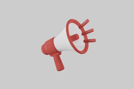 Preview: Simple red and white megaphone