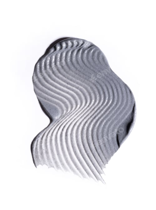 Preview: creamy texture of skincare cosmetics scrub mask peeling on white background