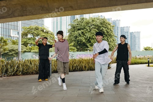 Preview: Dancing Under Urban Overpass With Group of Friends