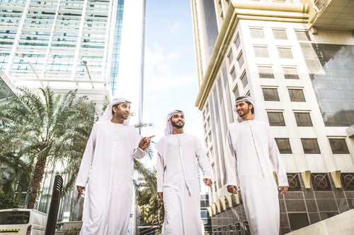 Preview: Arabian businessmen meeting outdoors