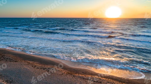 Preview: Sea waves on the beautiful morning sea