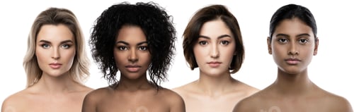 Preview: Multi-ethnic beauty and skincare. Group of women with a different ethnicity.