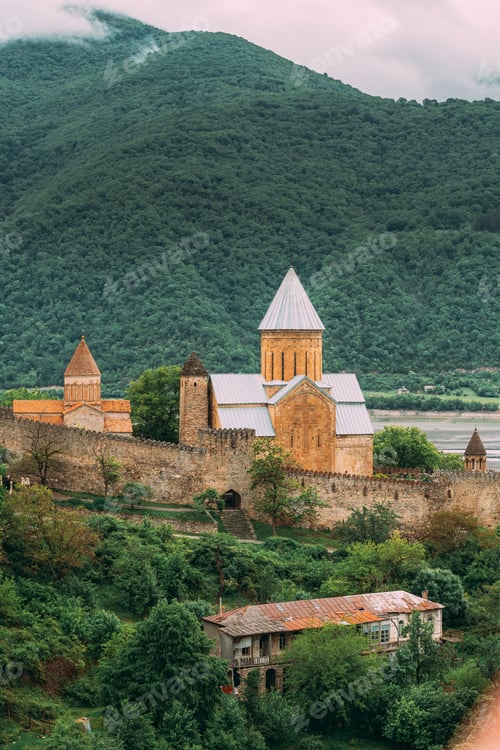 Preview: Ananuri Georgia. Church In Castle Complex About 72 Kilometres From Tbilisi. Famous Landmark