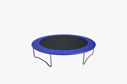 Preview: Circular trampoline with elevated base