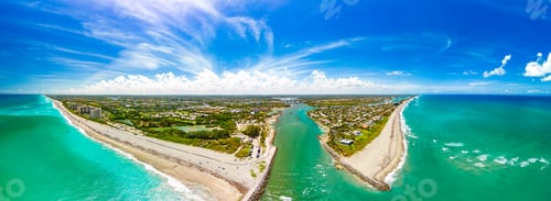 Preview: DuBois Park, Jupiter Beach and inlet, areal views, Florida