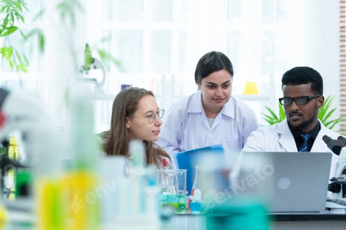Preview: In the university science lab, researchers are analyzing studies on cannabis plants