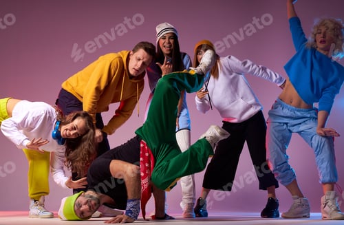 Preview: Group of dancers on dancing festival