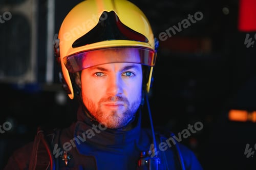 Preview: Fireman on duty,under exposed photo.