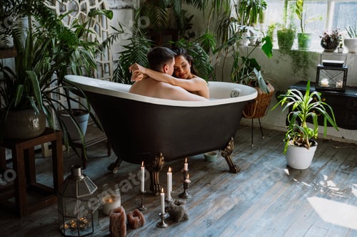 Preview: young couple spending time in their beautiful countryside house