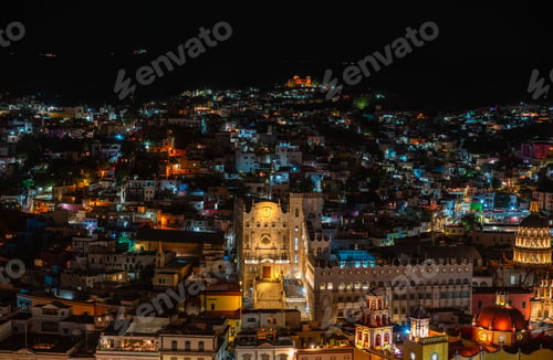 Preview: Bird's eye view of Guanajuato city Mexico