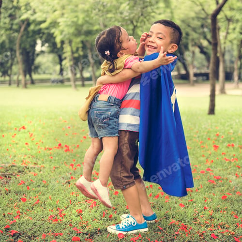 Preview: Brother Sister Elementary Childhood Kid Playful Concept