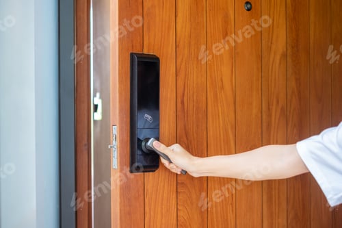 Preview: holding handle of smart digital door lock