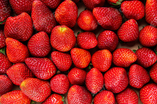 Preview: Strawberrie fresh berries ripe red sweet fruit dessert gourmet food background on the table