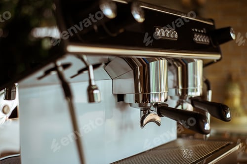 Preview: Professional coffee machine in a cafe