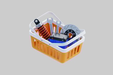 Preview: Auto parts shopping basket