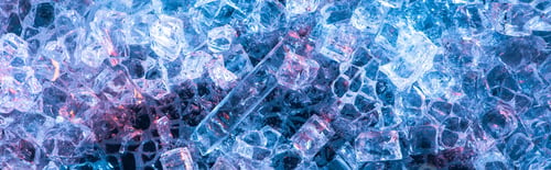 Preview: top view of abstract blue glass textured background, panoramic shot