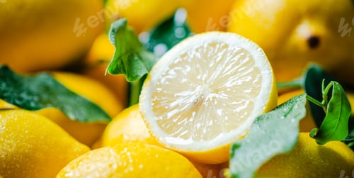 Preview: Fresh lemons macro.