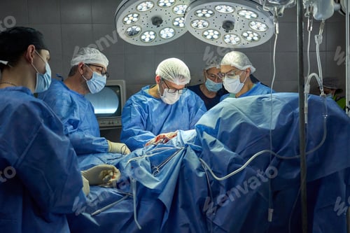 Preview: Surgical Team Performing an Operation in a Hospital Operating Room