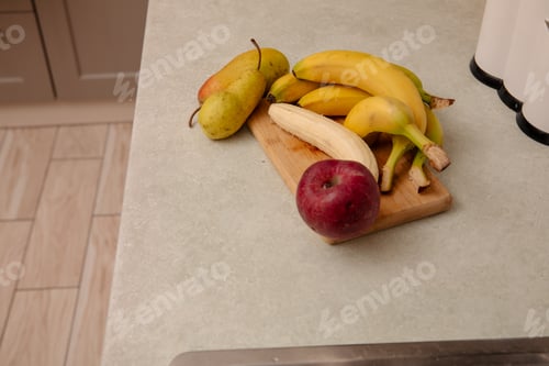 Preview: Kitchen Scene with Bananas and Mixed Fruits