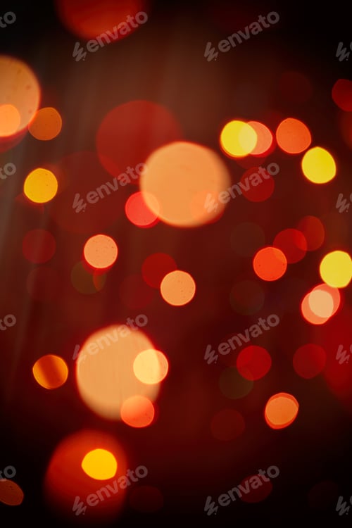 Preview: Christmas lights colorful bokeh background. Holiday festive atmosphere