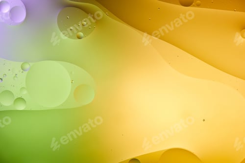 Preview: Beautiful abstract orange, purple and green color background from mixed water and oil