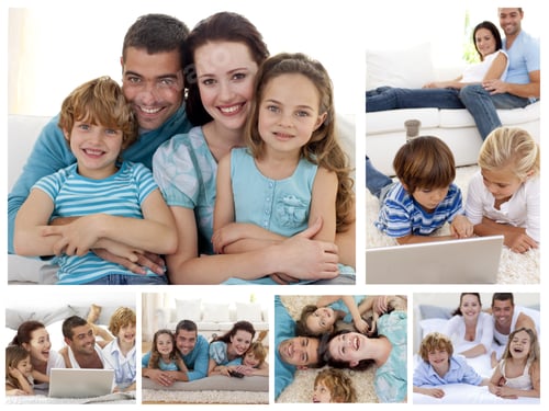Preview: Collage Of A Family Spending Moments Together At Home