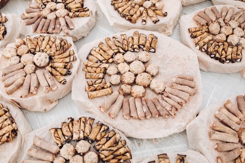 Preview: Delicious meat and vegetables rolls.wedding special occasion