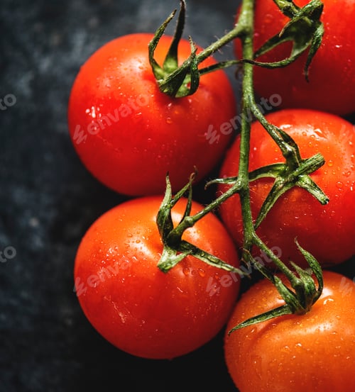 Preview: Closeup of fresh organic tomatoes
