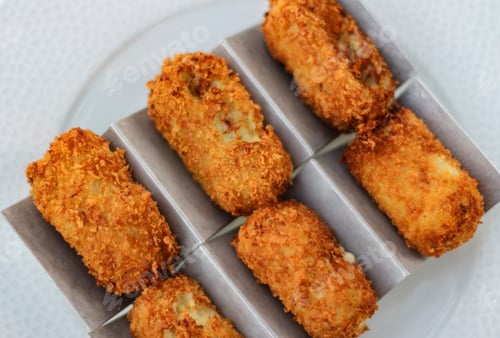 Preview: Croquettes from above, breaded, food, fried