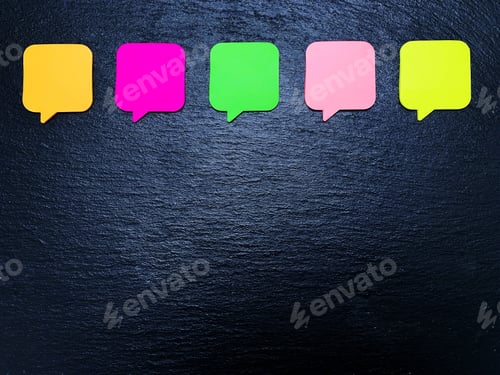 Preview: Sticker whith empty space for text on grey wall