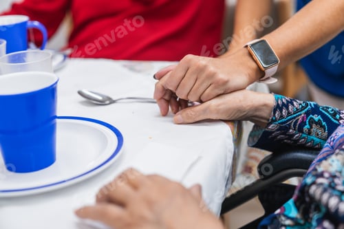 Preview: Caring hands supporting elderly in nursing home