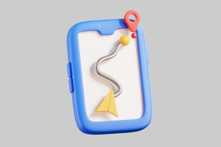 Visualização: Design de desenho animado do aplicativo de navegação