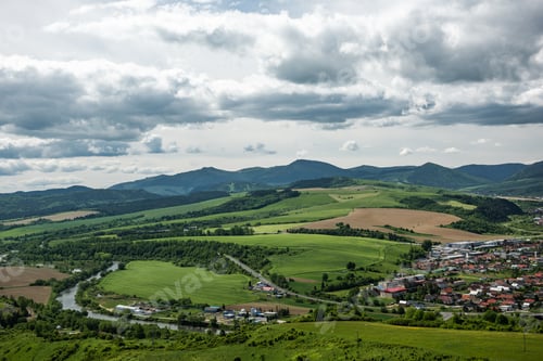 Preview: Vista from Slovakia fortress Stara Lubovna Castle in High Tatras, Slovak Republik