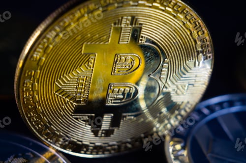 Preview: Closeup shot of a bitcoin.